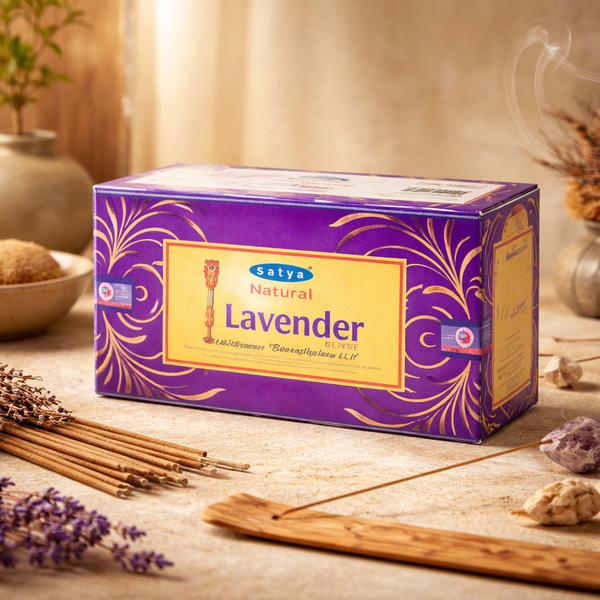 Satya Natural Lavender wierook stokjes 12 doosjes 15 gram per stuk