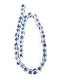 Delfts Blauw kralen streng vierkant 10 mm