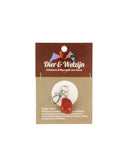 Dier & Welzijn halsband hanger Jaspis rood