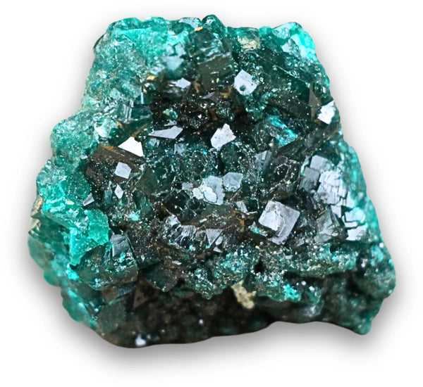 Dioptaas kristalcluster gekristalliseerd nr.02