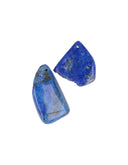 Doorboorde hanger Lapis half gepolijst