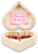 Doosje ik lief je - Jaspis rood 21 cm