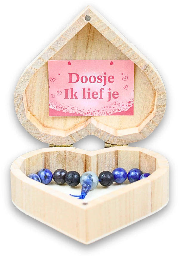 Doosje ik lief je - Sodaliet 21 cm