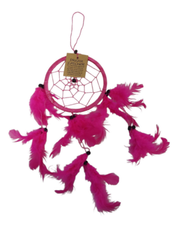 Dromenvanger- 11cm - Roze - alleen veren