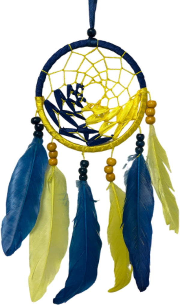 Dromenvanger -11cm - Wave - Blauw & Geel