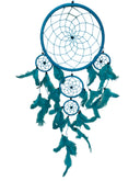 Dromenvanger - 22 cm - turquoise - alleen veren - Dreamcatcher