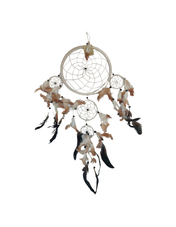 Dromenvanger - 22cm Creme - alleen veren - Dreamcatcher