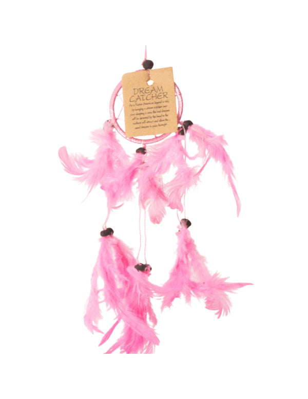 Dromenvanger 6cm roze veren