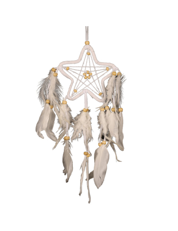 Dromenvanger - 9803 - witte ster - 12cm - Dreamcatcher