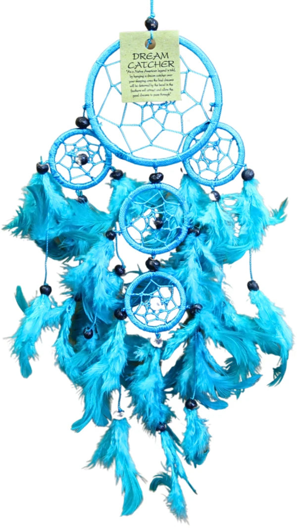 Dromenvanger- Alleen veren - 9cm - Turkoois
