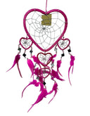 Dromenvanger Hartje met spiegels - Roze - 17 cm - Dream Catcher