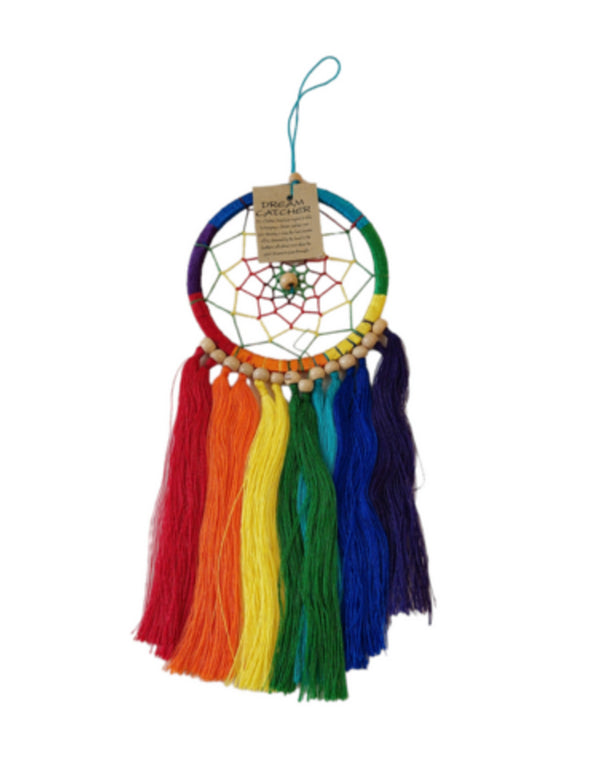 Dromenvanger Rainbow 11cm met lange kwastjes