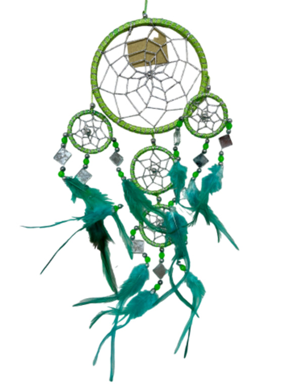 Dromenvanger - Spiegel - 11cm - Limegroen - Dreamcatcher
