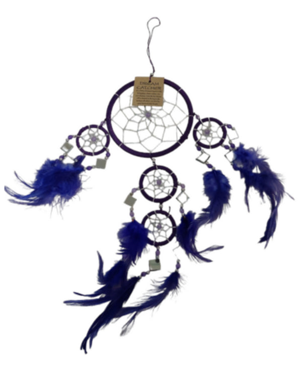 Dromenvanger - Spiegel -11cm - Paars - Dreamcatcher