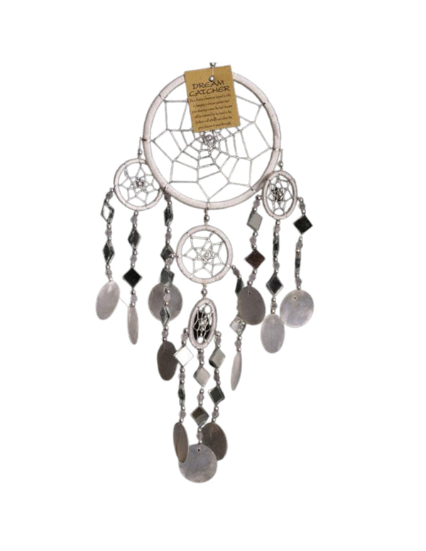 Dromenvanger spiegel-schelp 11 CM - Wit