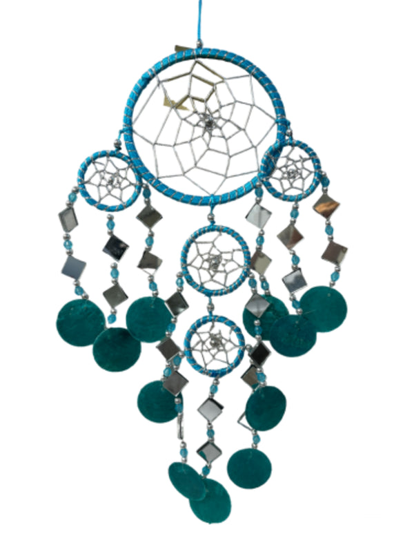 Dromenvanger spiegel-schelp 11CM - Turquoise