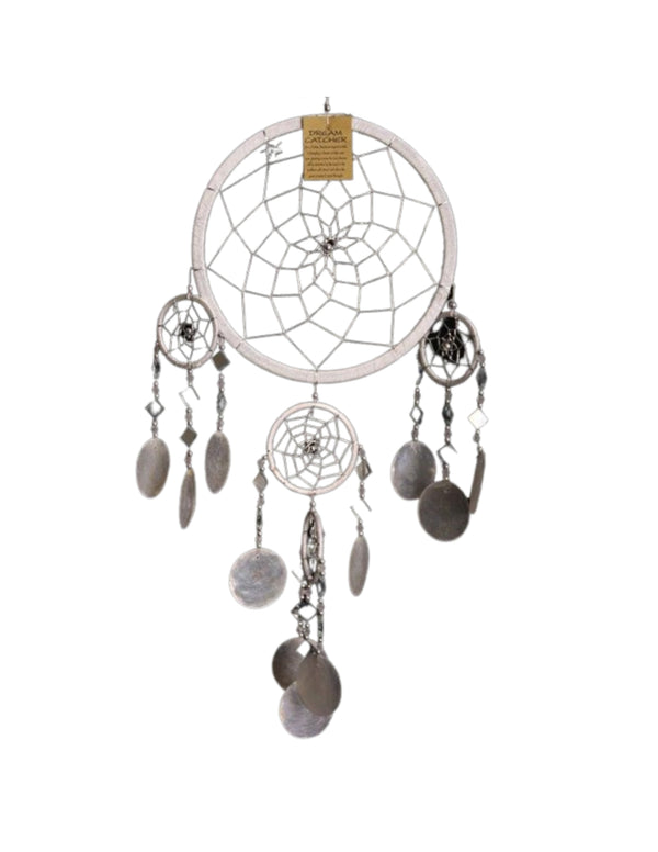 Dromenvanger spiegel-schelp 22 CM - Wit