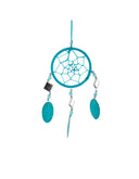 Dromenvanger spiegel schelp turquoise 6cm