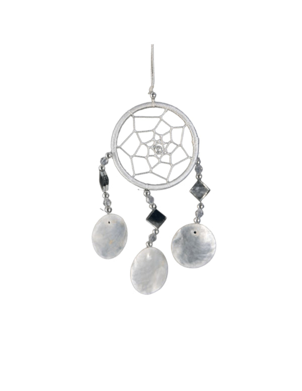 Dromenvanger spiegel schelp wit 6cm