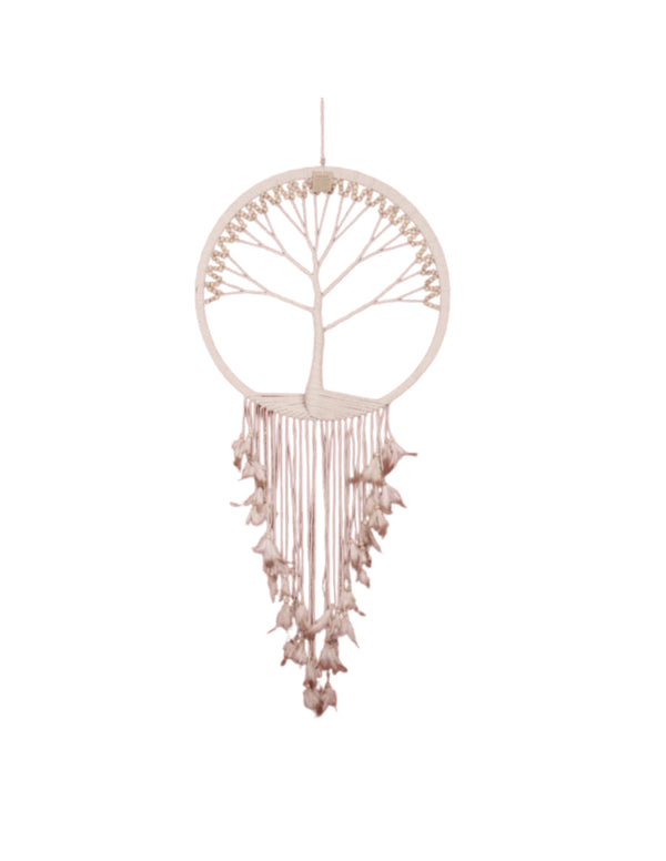Dromenvanger Tree of life 50cm beige kralen