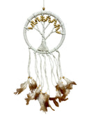 Dromenvanger - Tree of Life - Beige kralen - 17cm - Dreamcatcher