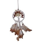 Dromenvanger - Tree of life bruine kralen 7cm - Dreamcatcher