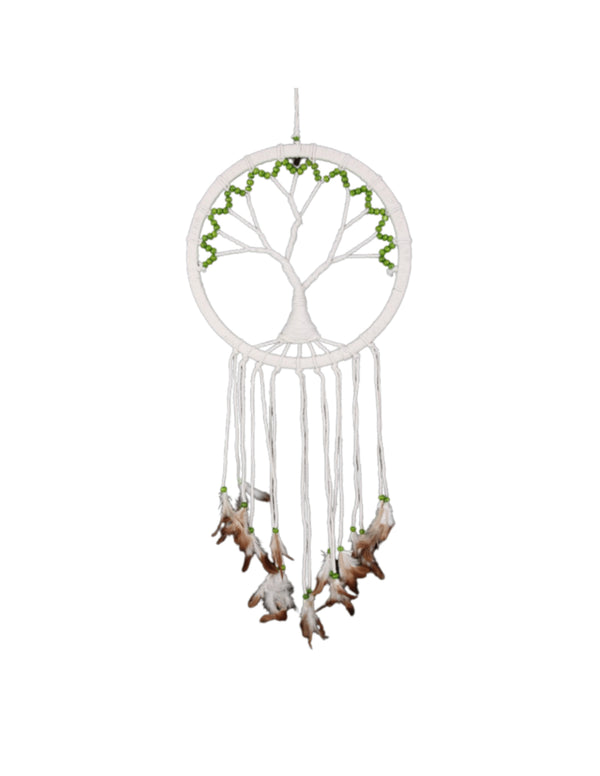 Dromenvanger - Tree of life groene kralen 7 cm - Dreamcatcher