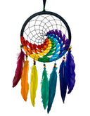Dromenvanger wave regenboog / zwart 22 cm