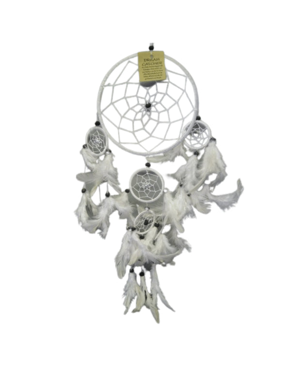 Dromenvanger witte veren 17 cm