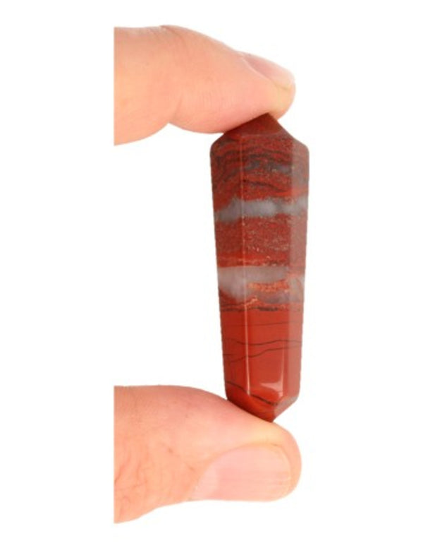Dubbeleinder  Jaspis Rood - 50 mm