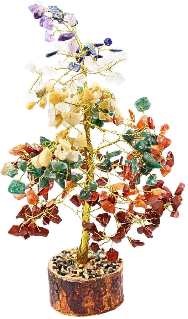 Edelsteen boompje 7 Chakra's ca. 23 cm