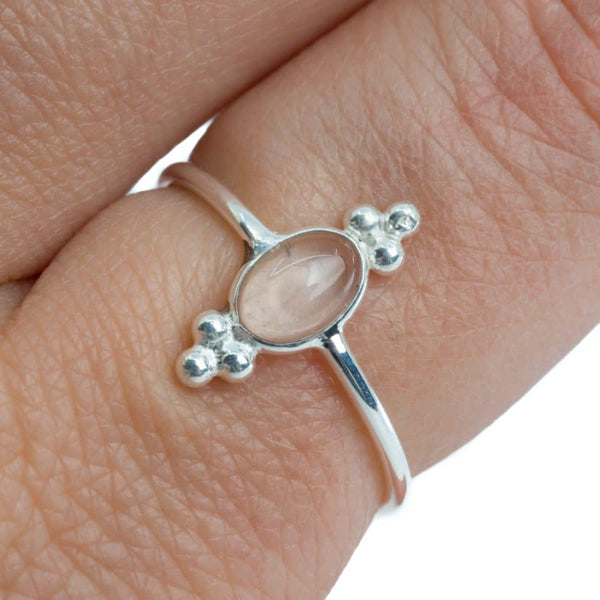 Edelsteen Ring Bergkristal - 925 Zilver - Fancy (Maat 17)