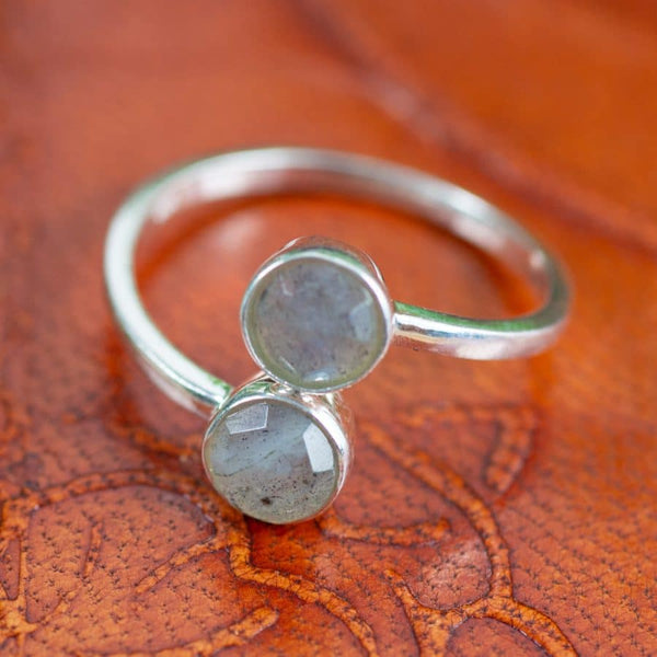 Edelsteen Ring Labradoriet - 925 Zilver