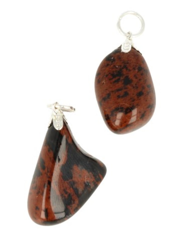 Edelsteenhanger Obsidiaan mahonie
