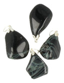 Edelsteenhanger Obsidiaan spinnenweb