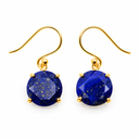 Zilveren Oorhangers Lapis Lazuli - 925 Sterling Verguld