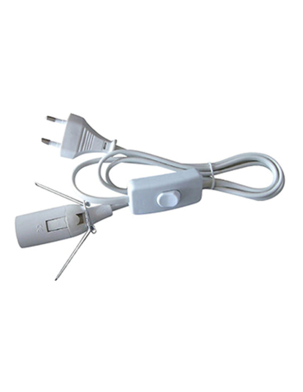 Elektrakabel met schakelaar wit