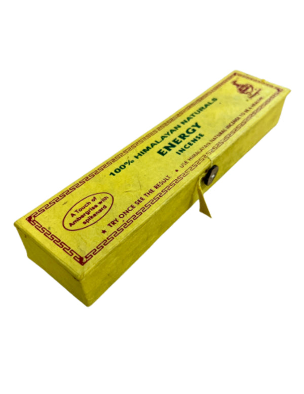 Tibetaanse Energy Wierookstokjes Lotus Houdertje Gele Doosje Concentratie Bevorderend