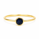 Geboortesteen Ring Saffier September - 925 Zilver Verguld (Maat 17)