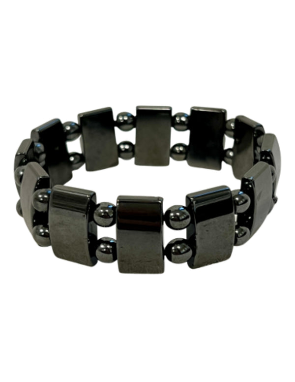 Fantasy magneetarmband met diverse kralen op stevig elastiek