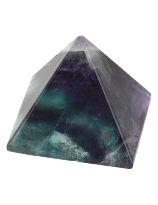 Fluoriet 35 mm edelsteen piramide