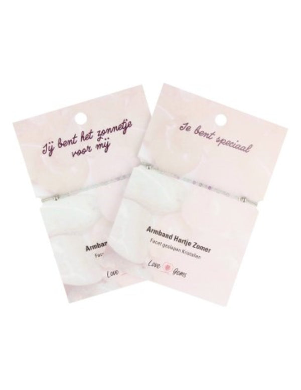Edelsteen Armband Regenboog Fluoriet – Hartje Zomer – Love Gems
