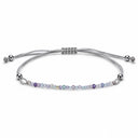 Fluoriet regenboog sparkle armband met schuifknoop