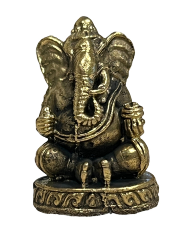Bronzen Ganesha Beeldje Lichtgewicht Wijsheid en Succes Symbool