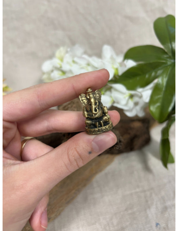 Bronzen Ganesha Beeldje Lichtgewicht Wijsheid en Succes Symbool