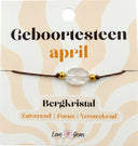 Geboortesteen armband april - Bergkristal