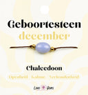 Geboortesteen armband december - Chalcedoon