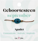 Geboortesteen armband september - Apatiet