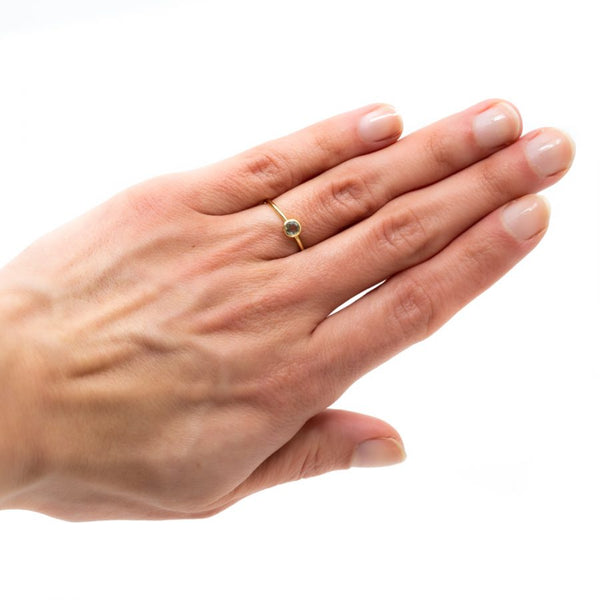 Geboortesteen Ring Aquamarijn Maart - 925 Zilver Verguld (Maat 17)