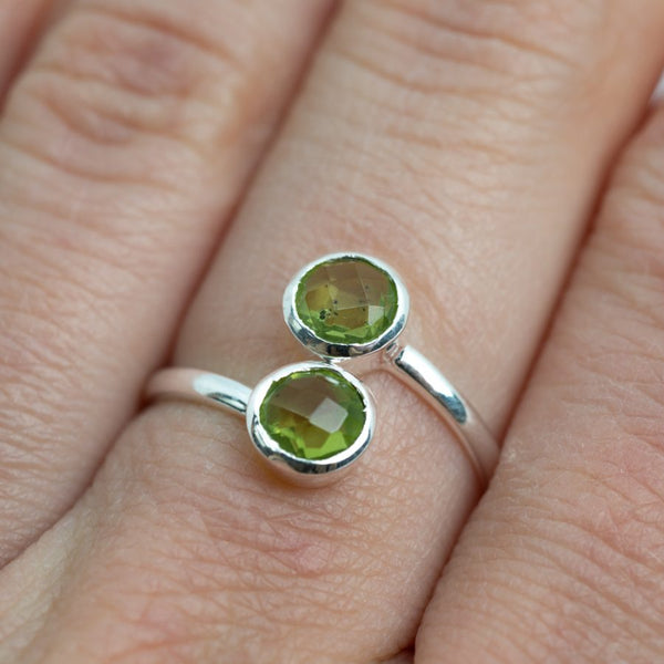 Geboortesteen Ring Peridoot Augustus - 925 Zilver - Zilverkleurig